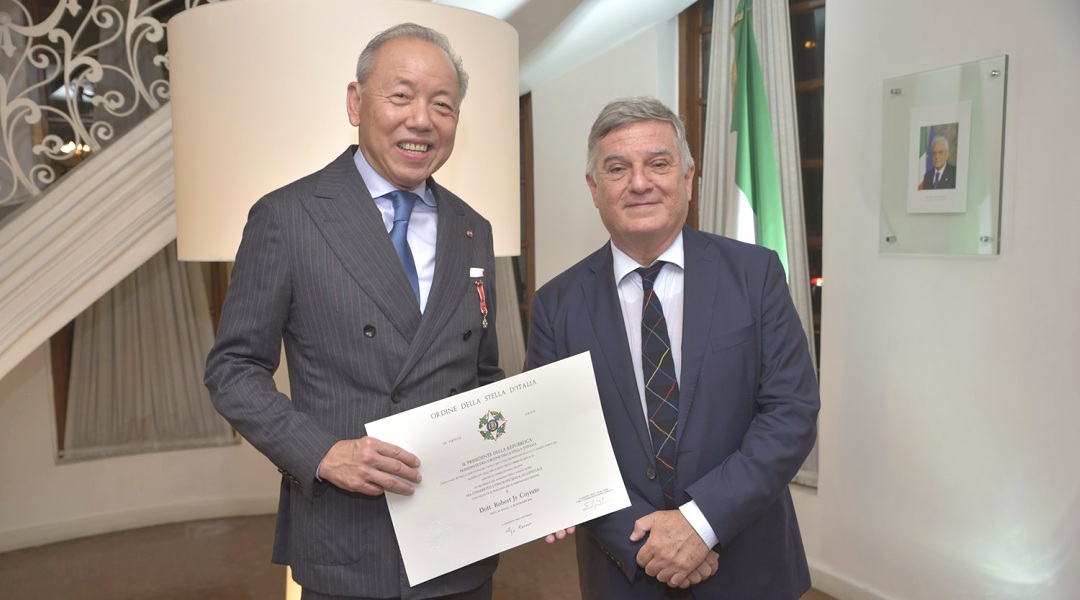 Robert Coyiuto Jr. and Italian Ambassador Giorgio Guglielmino