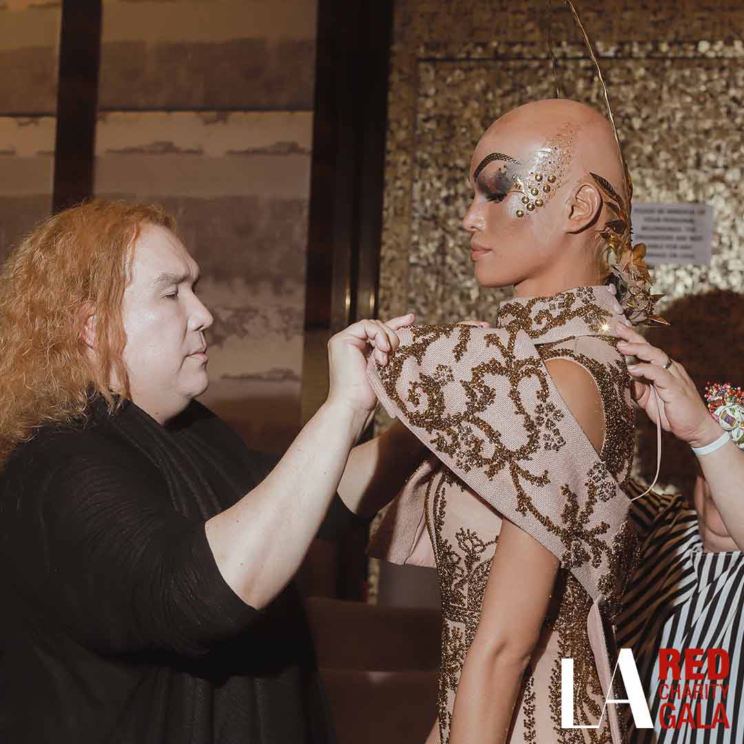 Red Charity Gala Furne One fashion show backstage