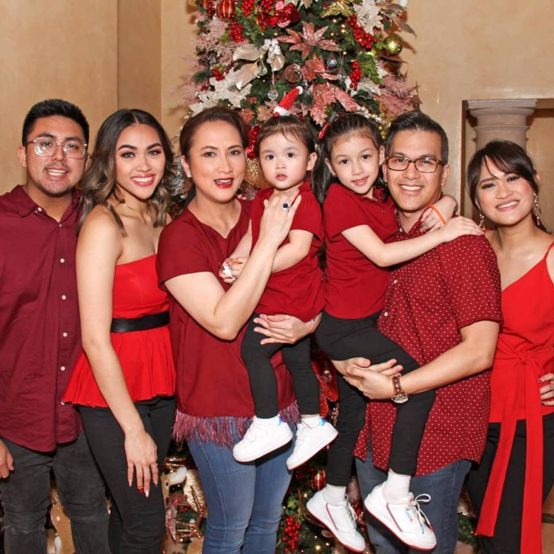 Franco Laurel, Ayen Laurel, and Angia Laurel Christmas 2019 celebration