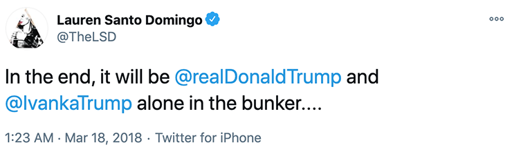 Lauren Santo Domingo on twitter