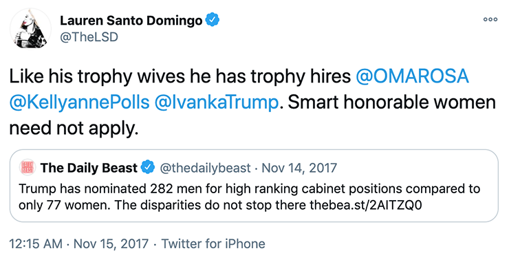 Lauren Santo Domingo on twitter