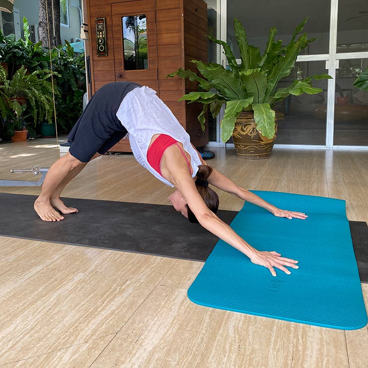 Ling Ling King doing yoga