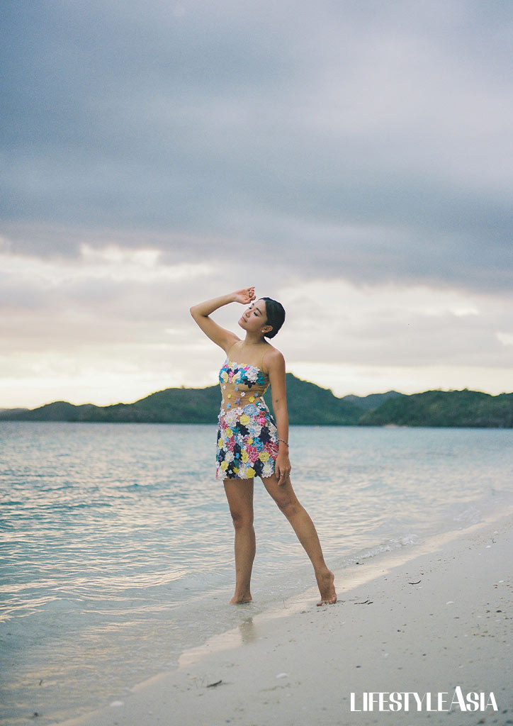 Taking a moment to enjoy the beautiful Palawan sunset.