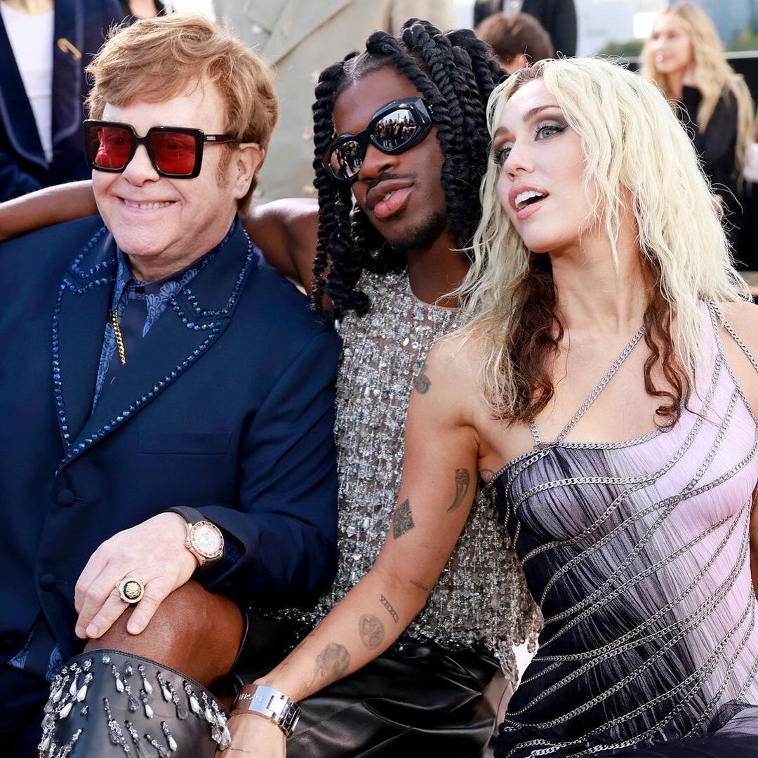 Elton John, Lil Nas X, and Miley Cyrus at 