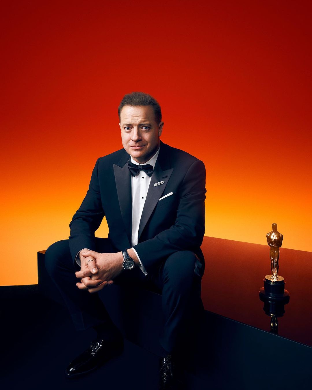 Brendan Fraser wearing Omega's Speedmaster Chronoscope