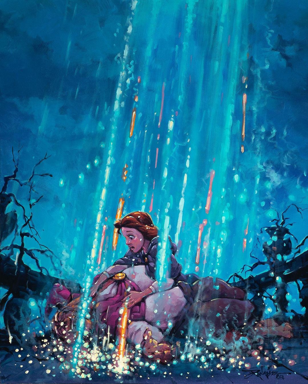 A piece Gonzalez made featuring the transformation scene from Disney's "Beauty and the Beast"