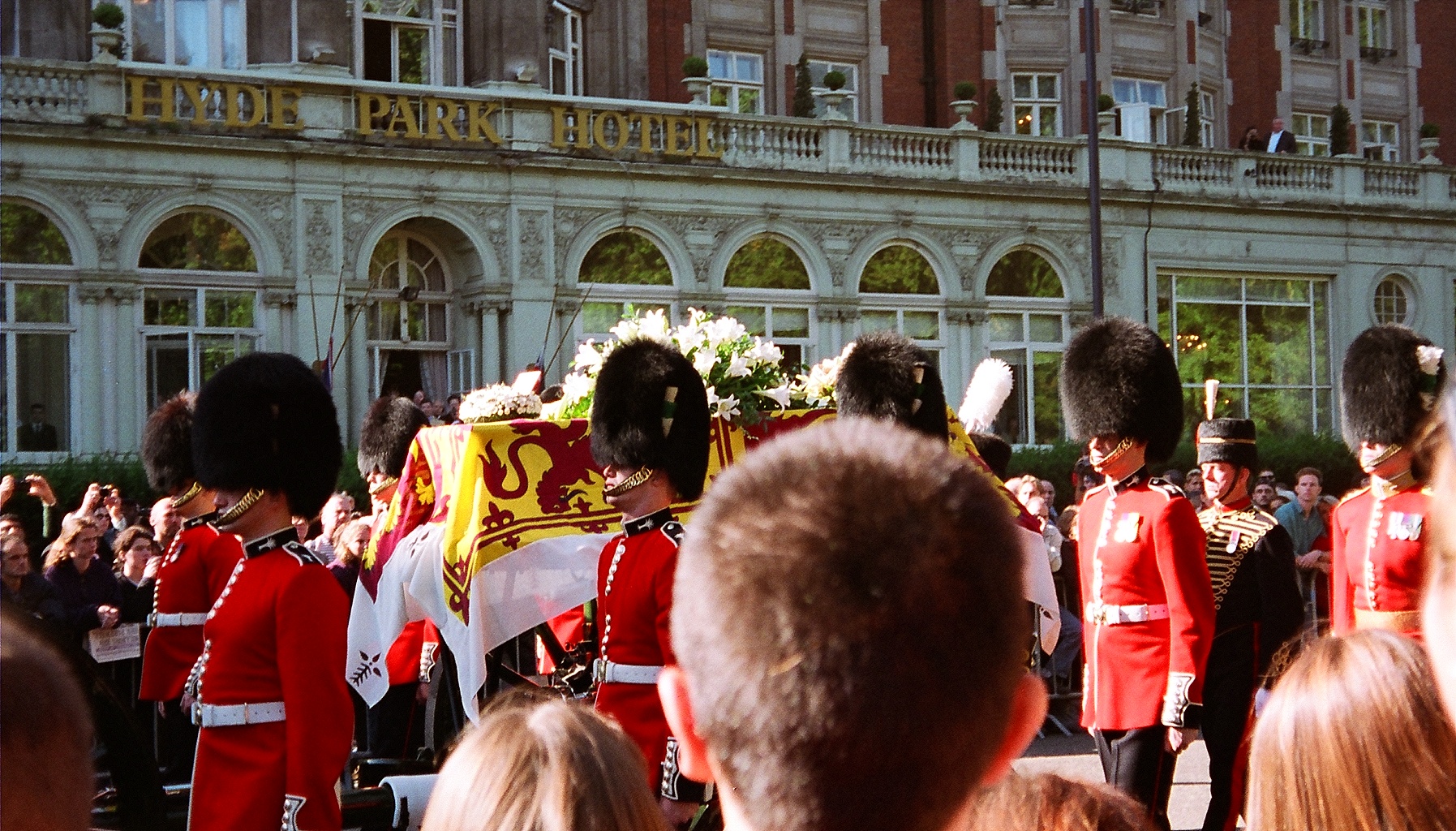 The funeral procession of Princess Diana