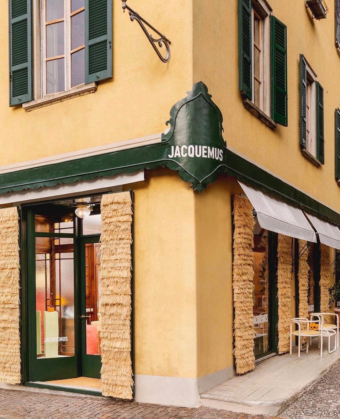 Jacquemus pop up store Italy Lake Como