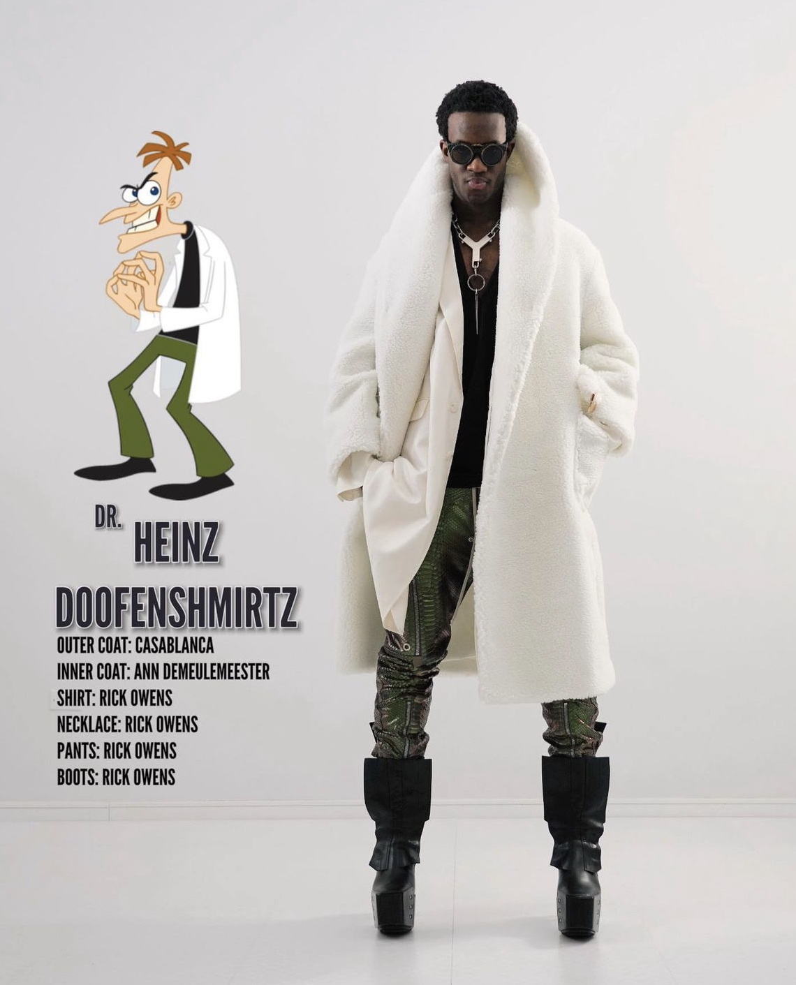 Wisdom Kaye as Doofenshmirtz/Photo via Instagram @wisdm