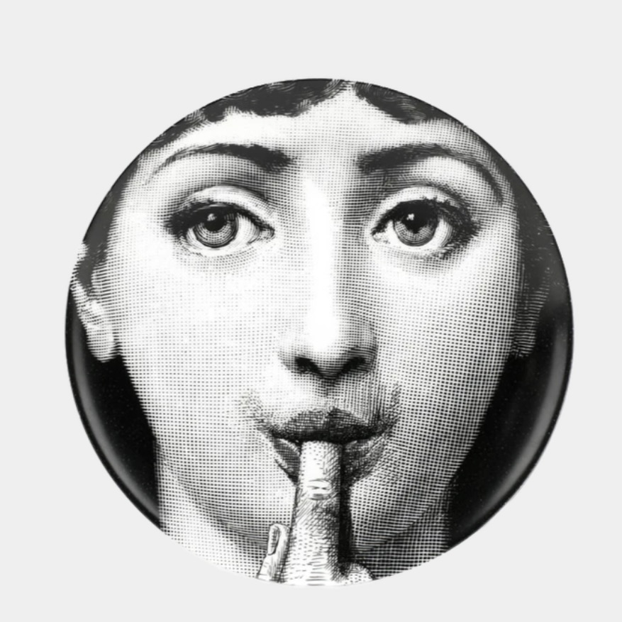 opulence design concept Wall Plate Tema e Variazioni n°178 black/white