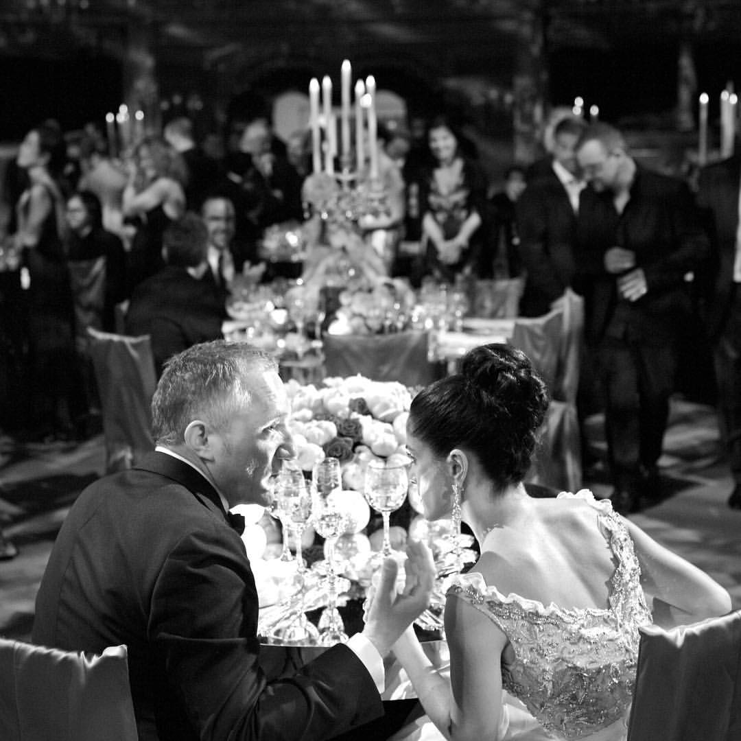 Salma Hayek and husband François-Henri Pinault during their 2009 wedding