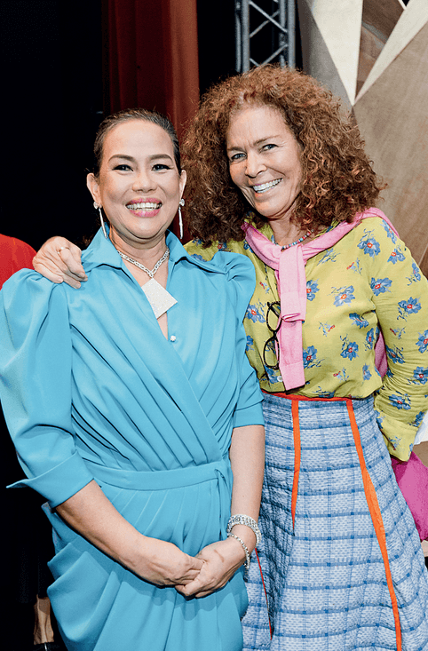 BP President Kathleen Liechtenstein and Mercedes Zobel