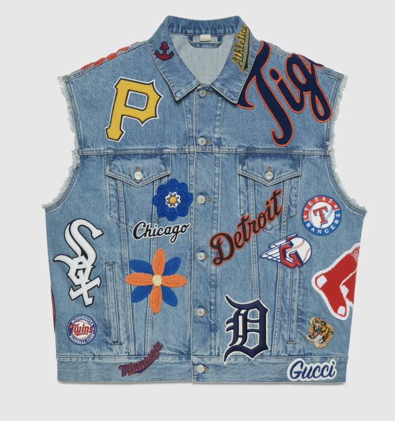 Gucci Denim Vest With MLB™ Patches