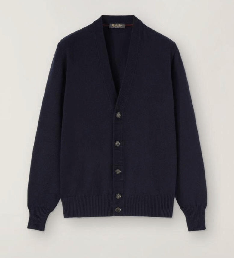 Classic cardigan in baby cashmere Loro Piana