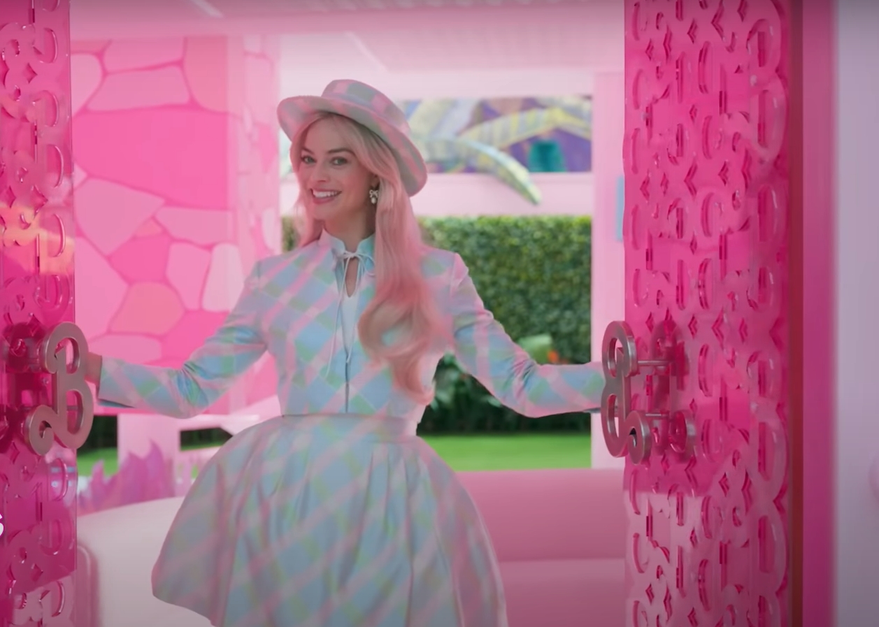 Margot Robbie in the Barbie Dreamhouse