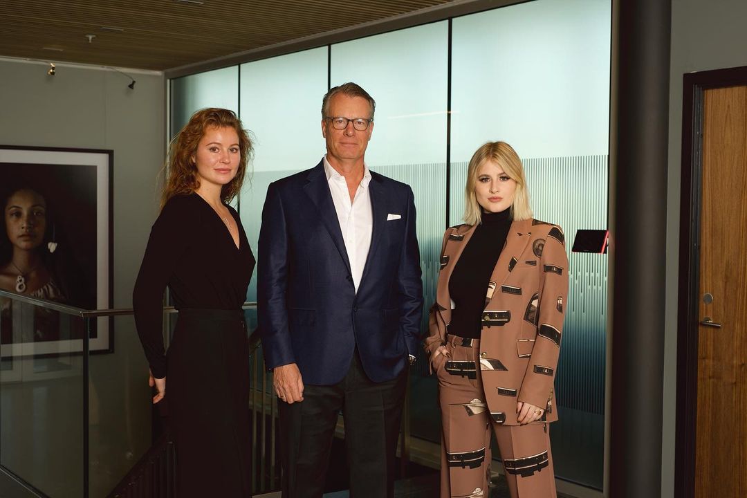 Katharina and Alexandra with their father, Johan Andresen