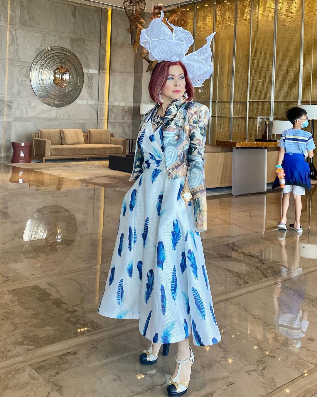 Filipino socialite Tessa Prieto wearing Mark Bumgarner