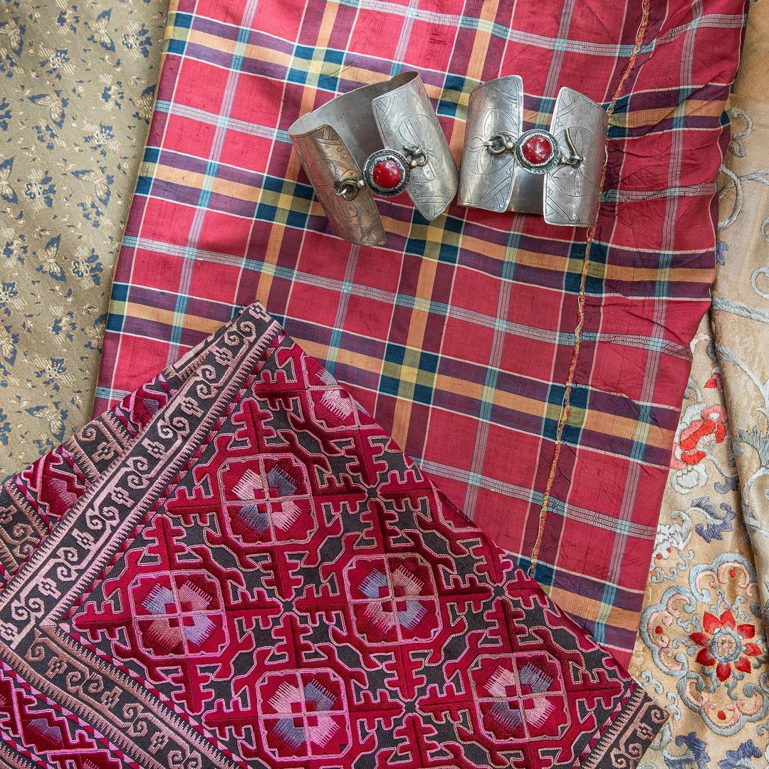 silver cuffs and textiles 