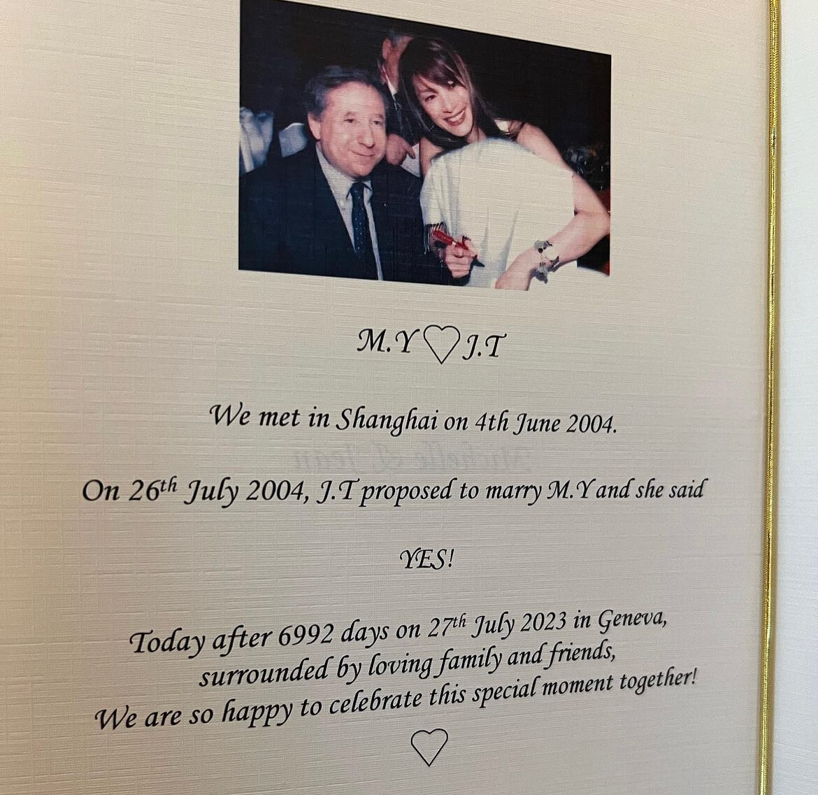 Michelle Yeoh And Jean Todt