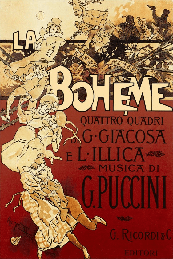 An 1896 poster for "La bohème"