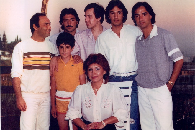 A family in 1981 sporting casual preppy styles