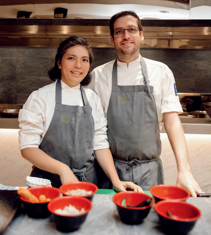 Chefs Bo Songvisava and Dylan Jones