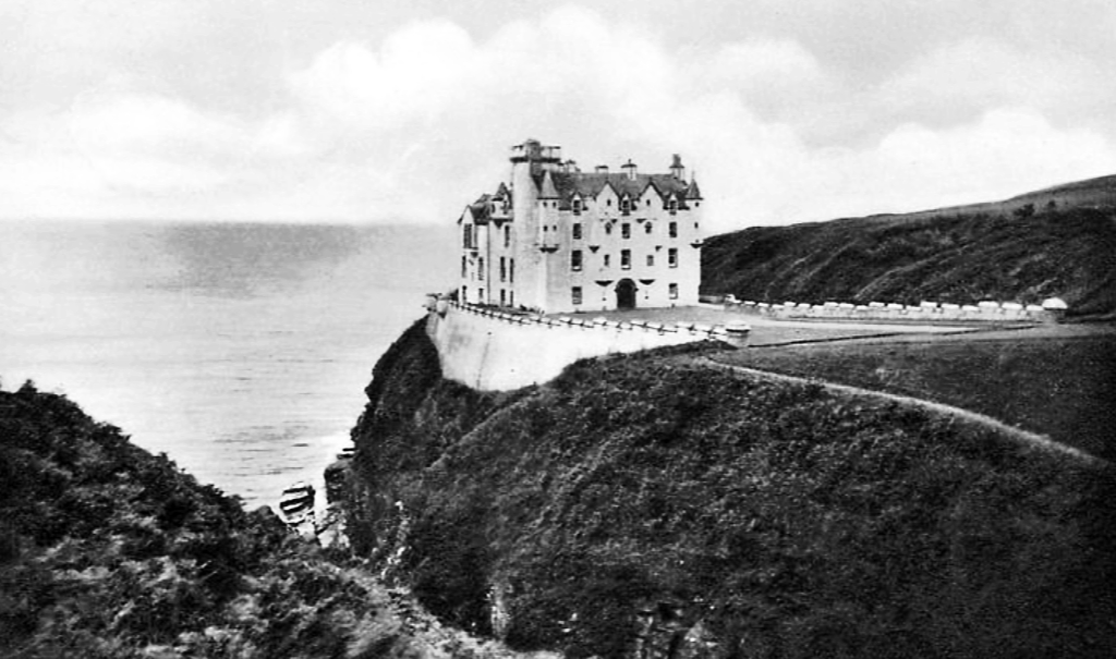 Dunbeath Castle in an old postcard