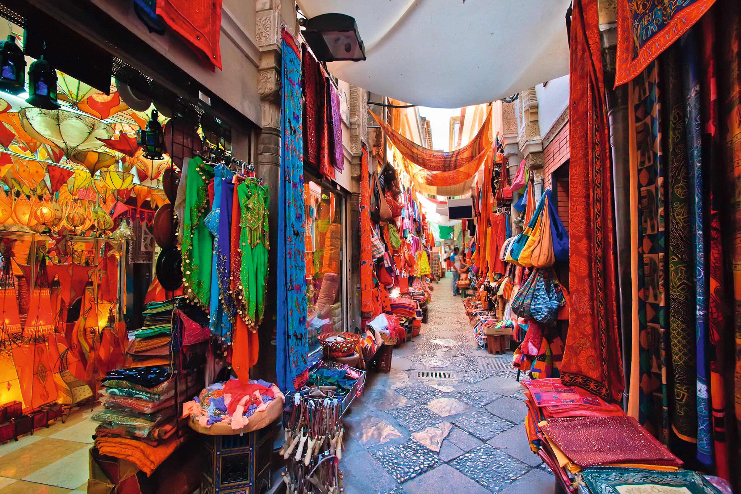 One of the many bustling markets in Granada
