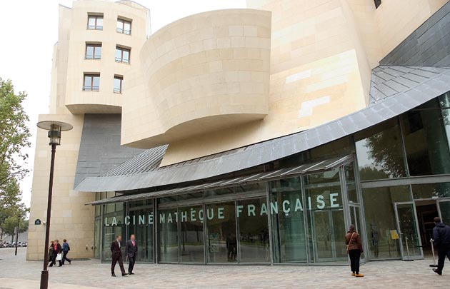 Outside the Cinémathèque Française, designed by architect Frank Gehry