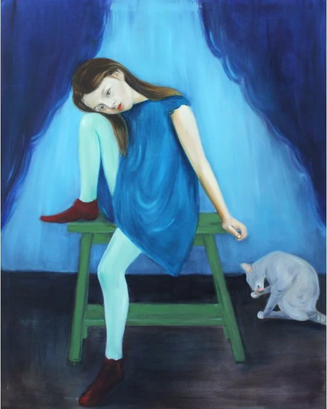 Girl With A Cat by Camilla Mihkelsoo