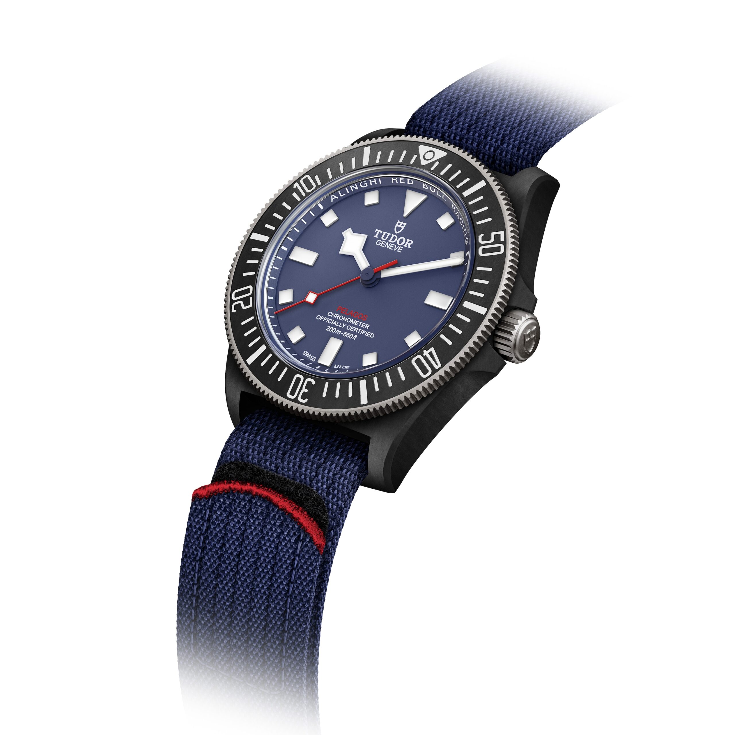 A close-up of the Pelagos FXD time-only variation