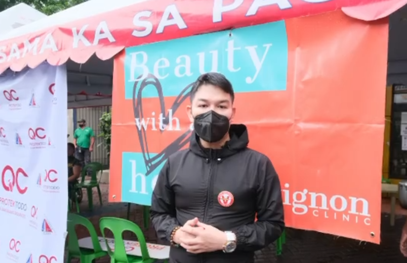 CEO Christopher Cachuela during Avignon's vaccination aid in Quezon City