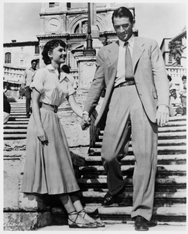 Audrey Hepburn and Gregory Peck