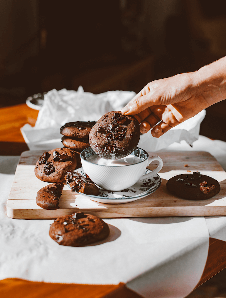 The smell of cookies baking