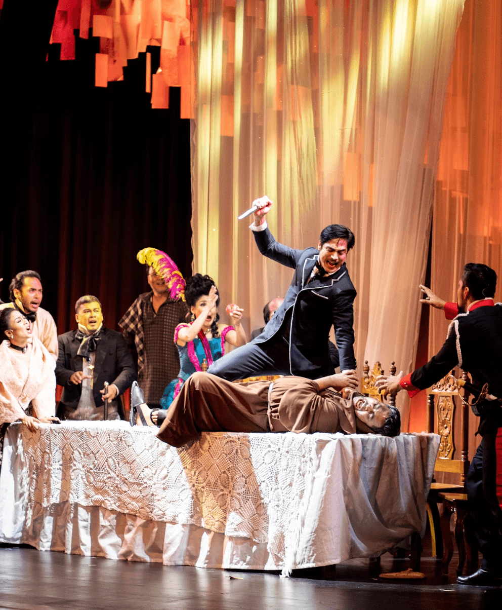 Pascual acting in a pivotal scene