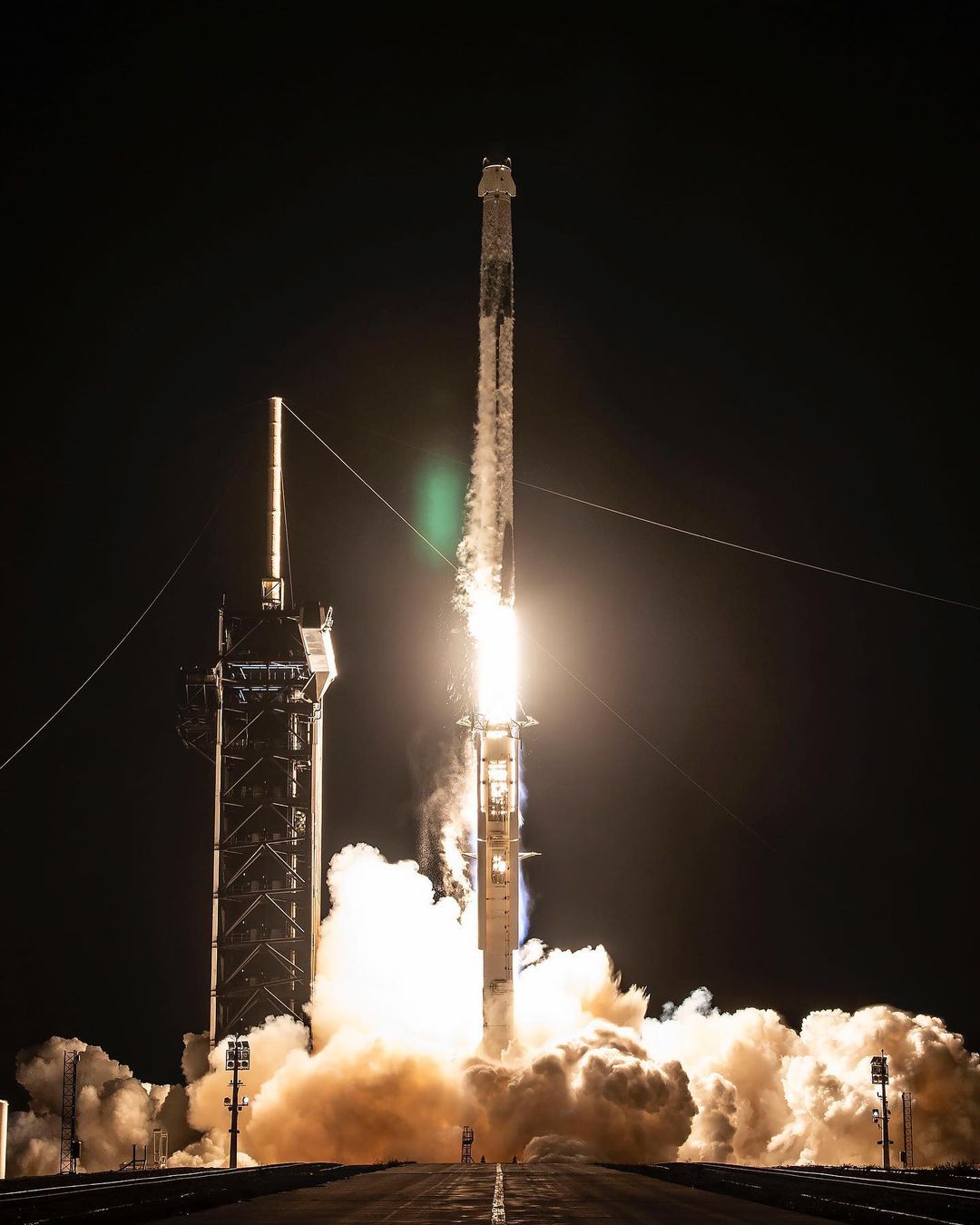 The launch of SpaceX's Falcon 9 Crew-7