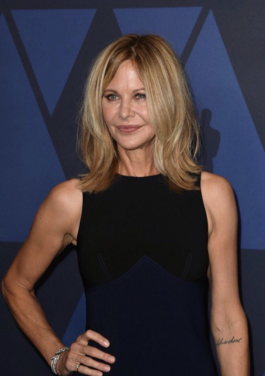 Meg Ryan poses. She's directing her comeback film "What Happens Later"