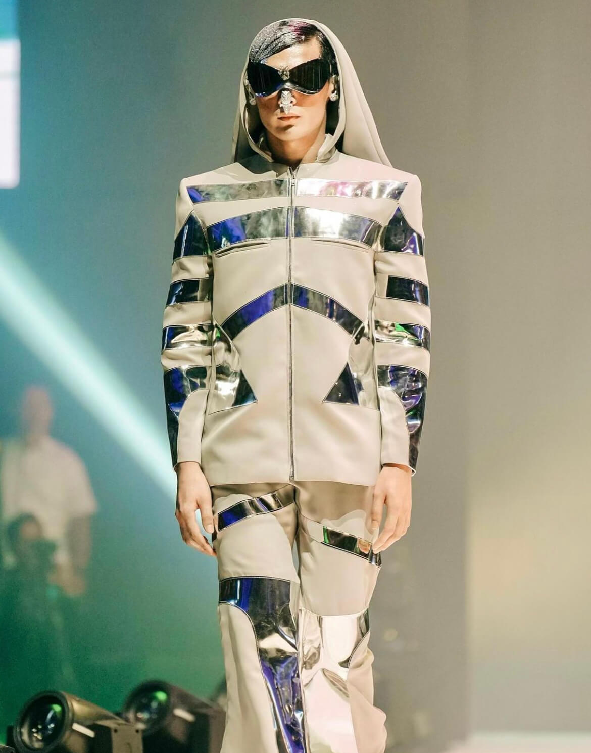 Model gracing the runway. 