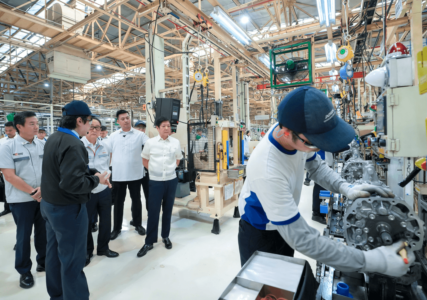 The president got to witness the processes behind TMP's quality automobiles first hand