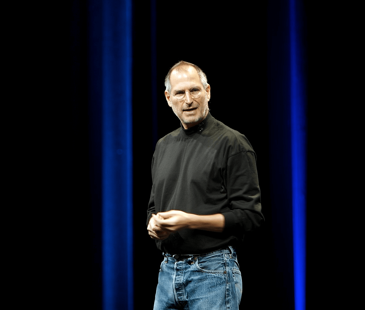 Steve Jobs speaks at his keynote at Apple's Worldwide Developer's Conference.