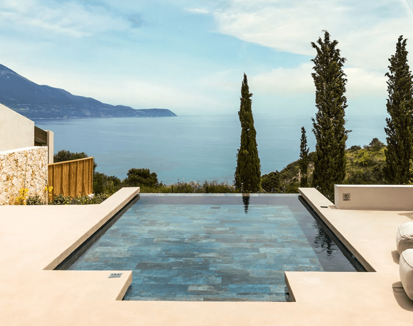 Overlooking Grecian waters from the villas