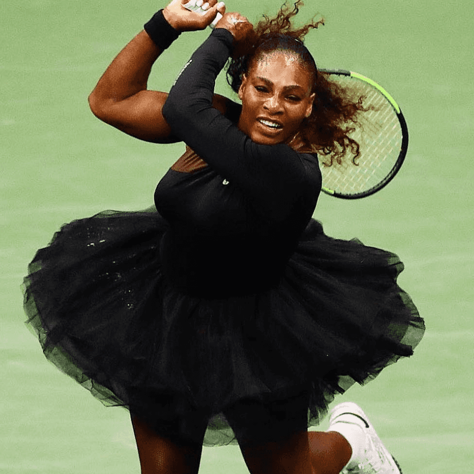 Serena Williams made her mark on the court in this dress designed by Virgil Abloh