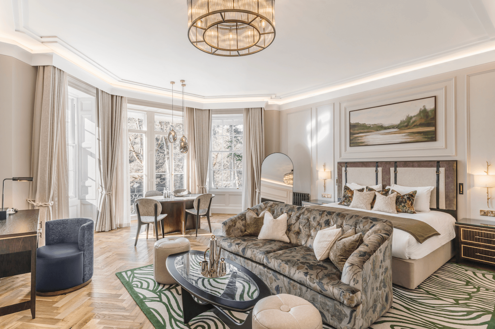 One of the rooms in the Dunkeld House Hotel