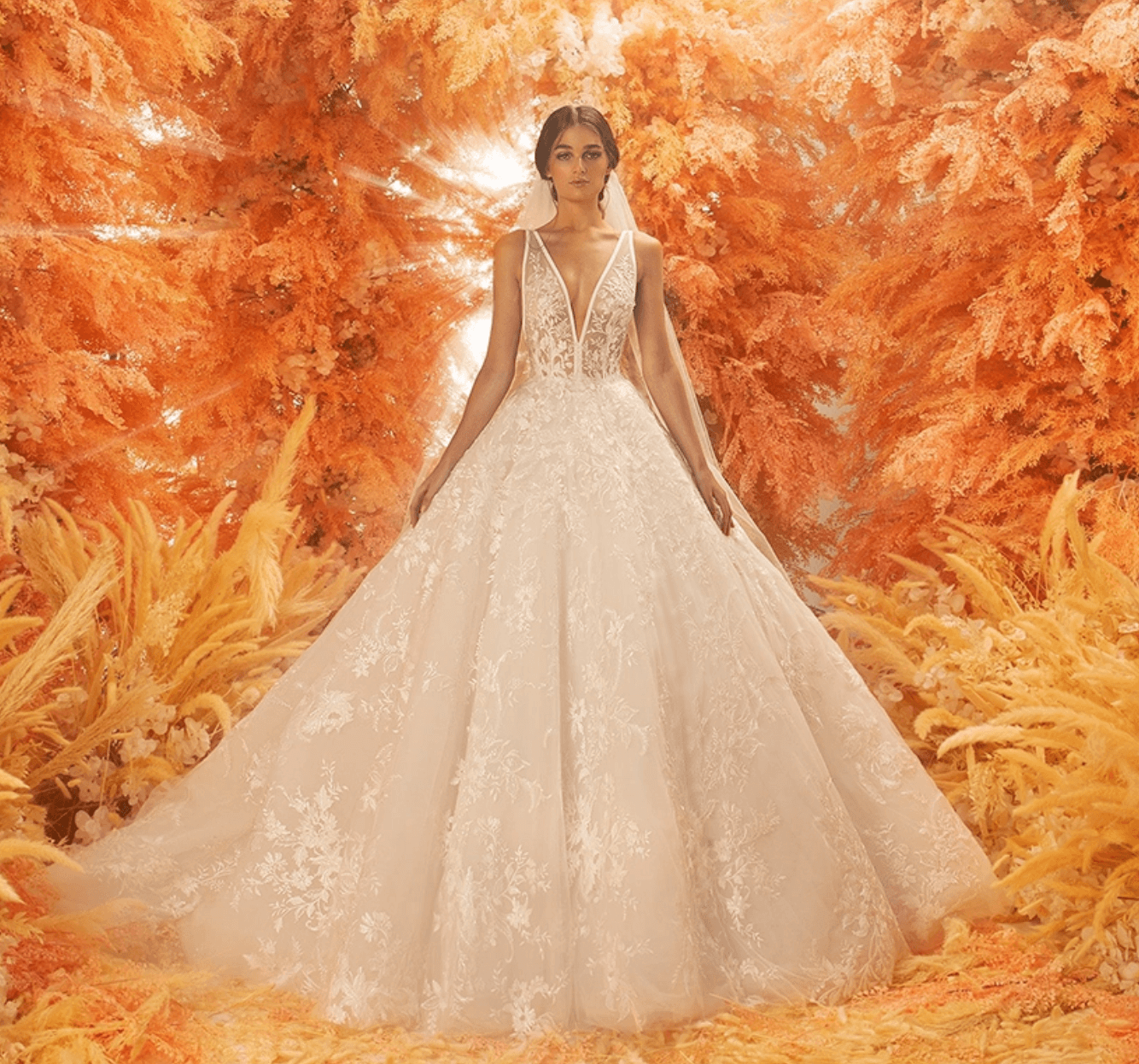 A bespoke wedding gown by Michael Cinco
