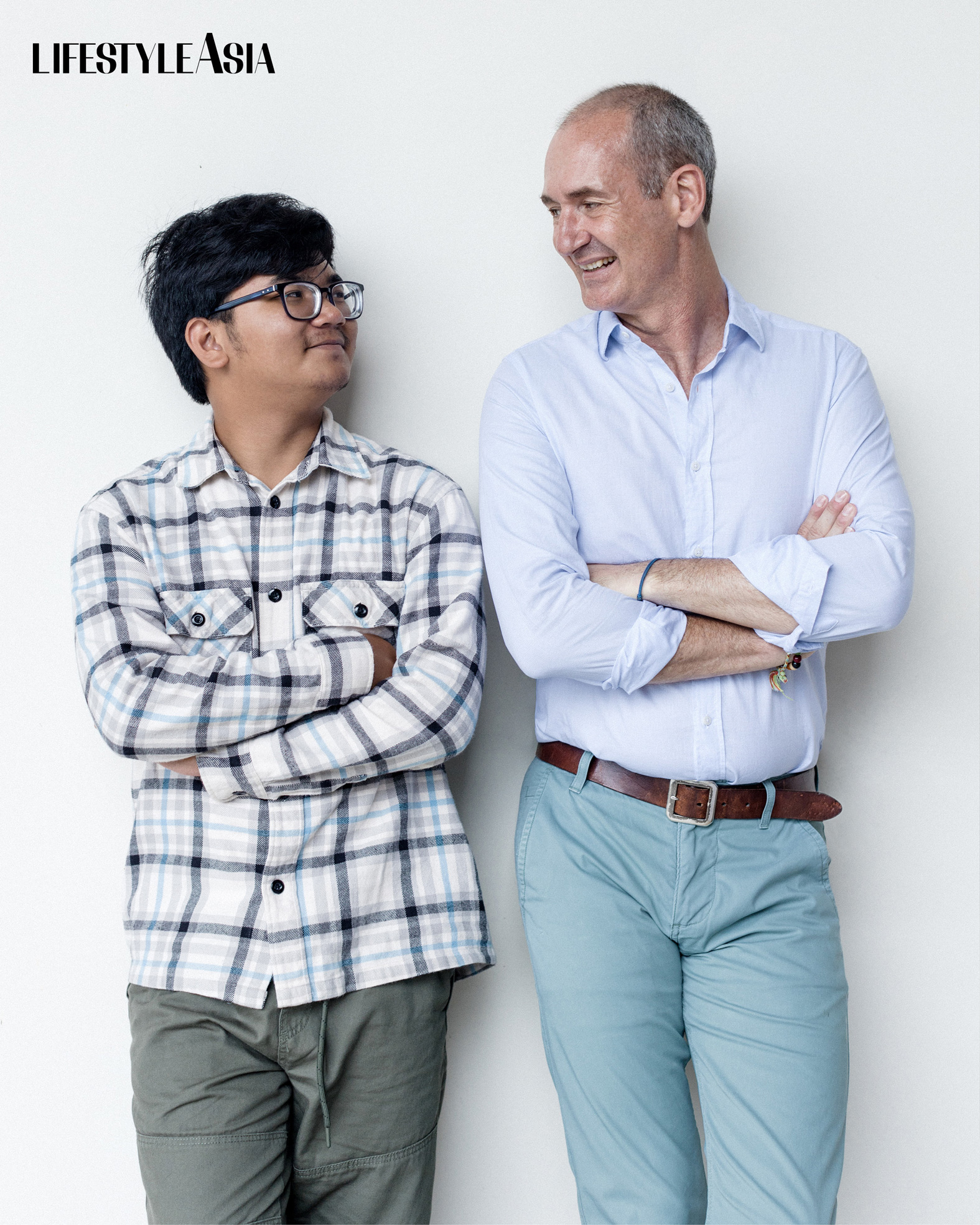 Mikel Arriet and son Jon sharing a fun moment 