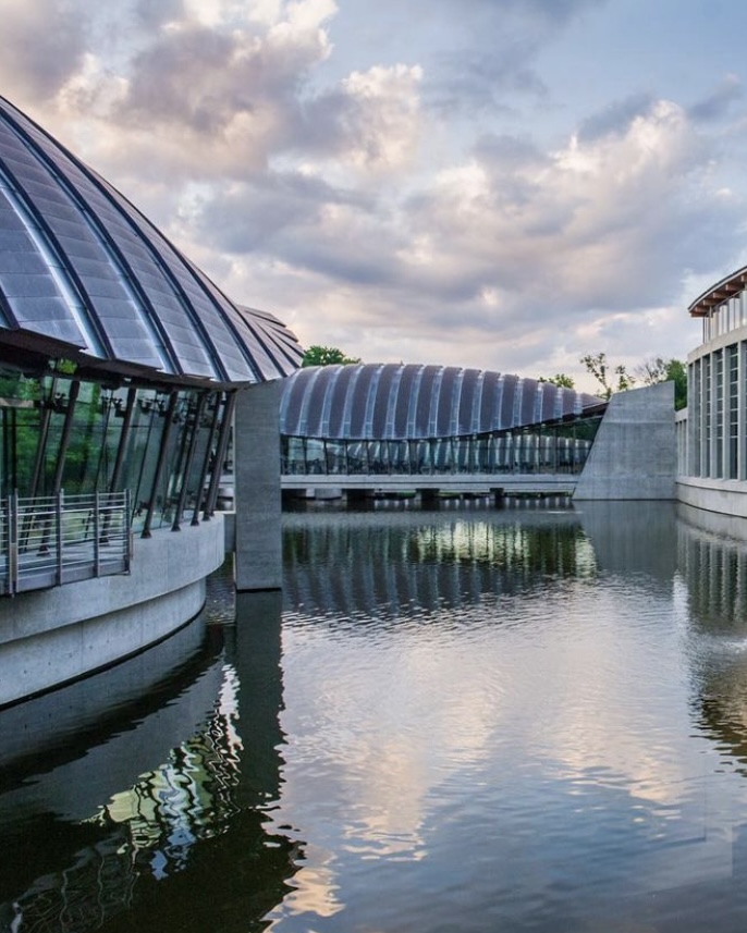 The Crystal Bridges Museum of American Art founded by Alice Walton.