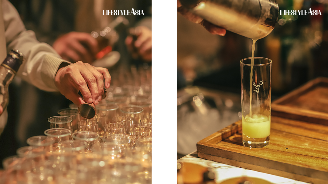 Tall glass imprinted with Glenfiddich deer logo