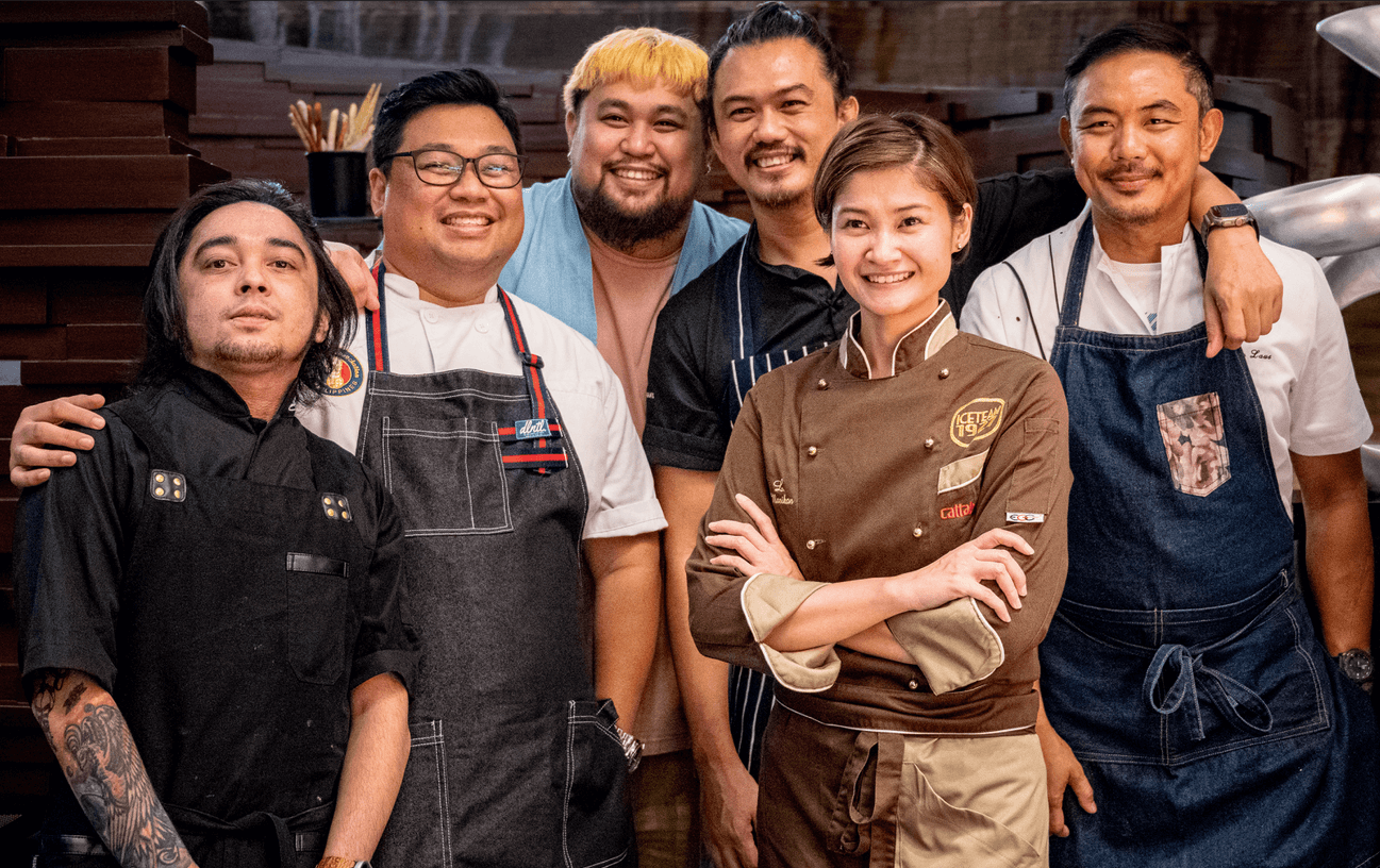 Chefs Charles Angelo Montanez, Edward Bugia, Mikel Zaguirre, Kalel Chan, Zarah Manikan, and Niño Laus
