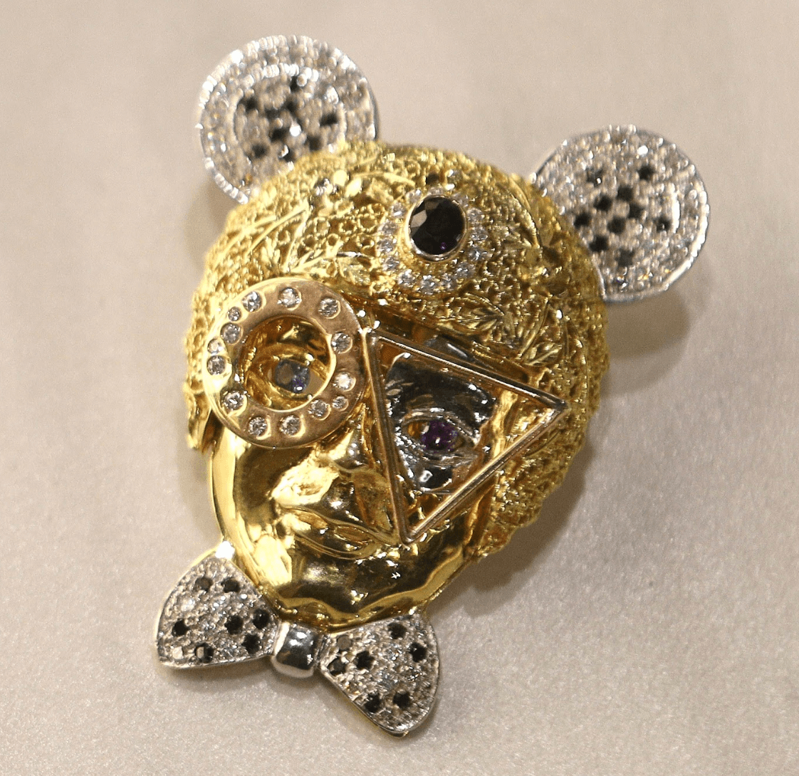 Sapphire Gem Filigree Helmet