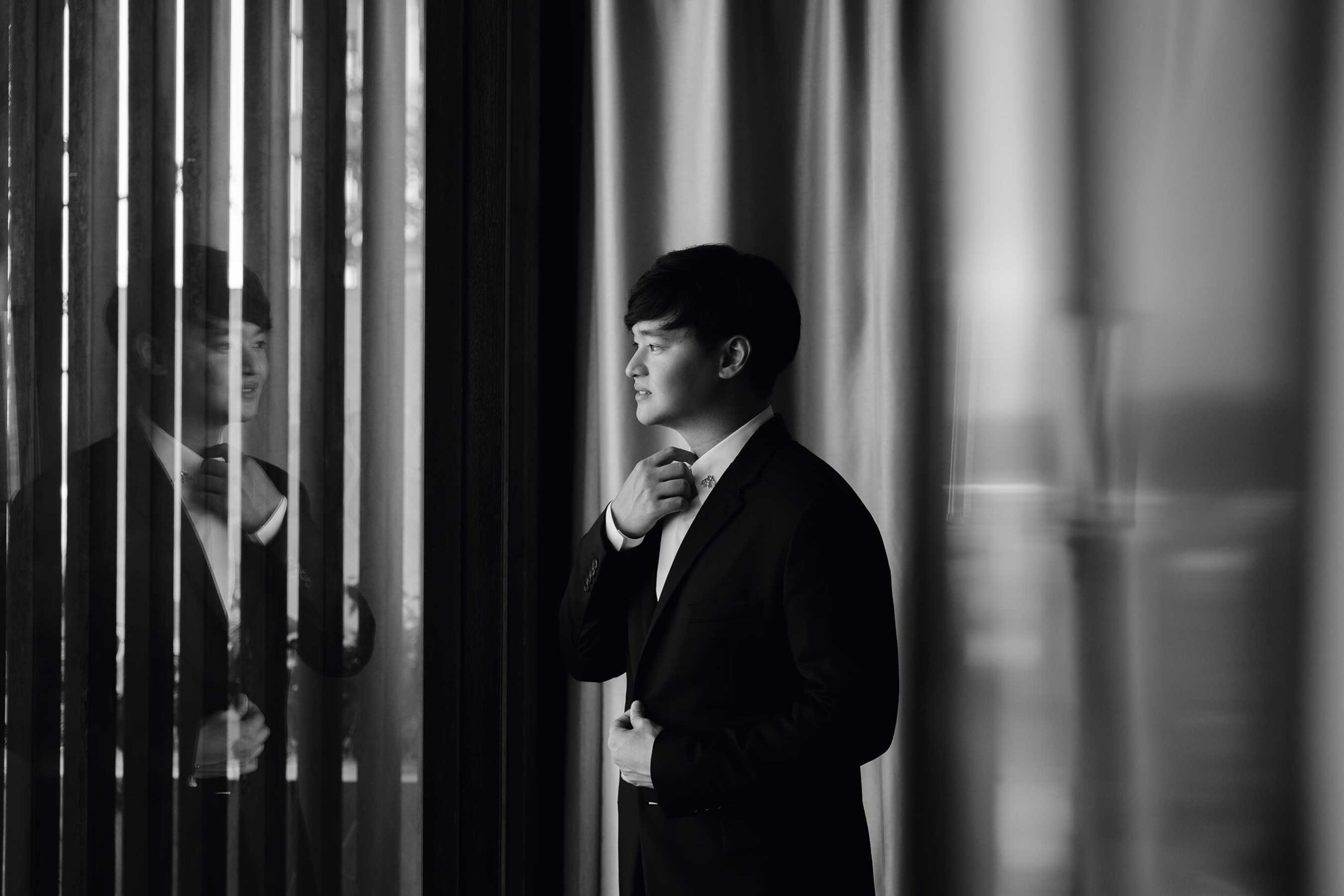 Martin in his Dior wedding suit